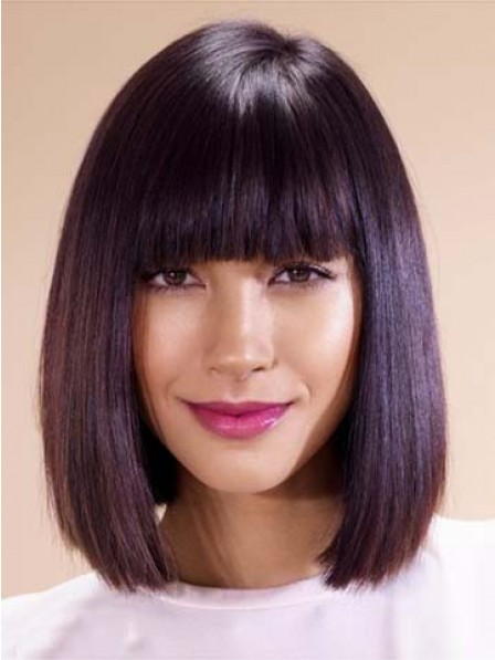 Bob Smooth Hairstyles Wigs With Full Bangs, Best Wigs 