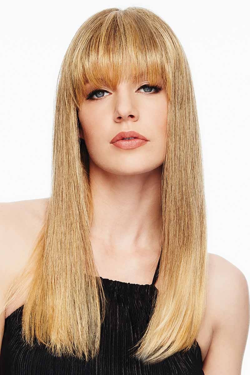 Long 100% Human Hair Straight Wigs with Full Bangs, Best Wigs Online