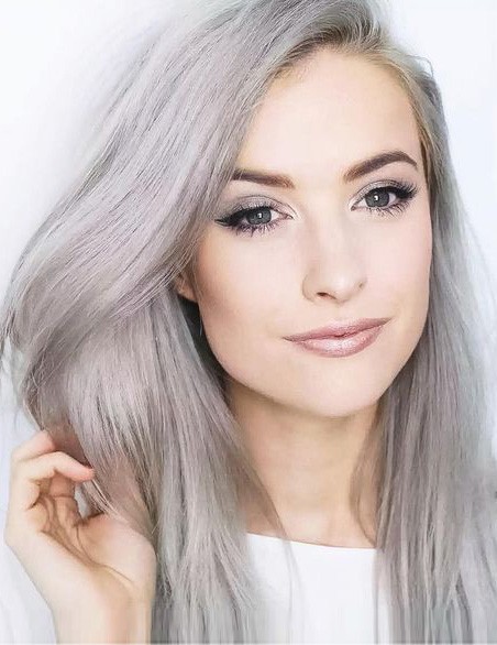 Fashion Long Straight Grey Hair Wig For Young Women - Rewigs.com