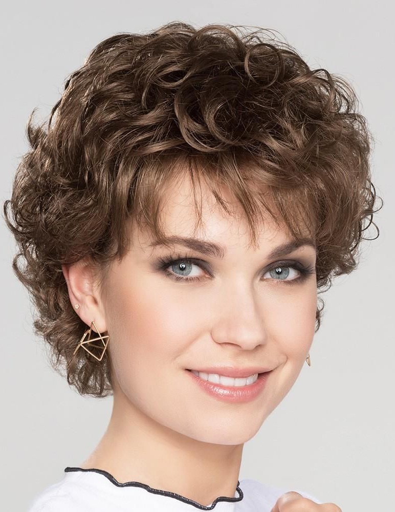 Fashion Natural Curly Short Brown Wig - Rewigs.com