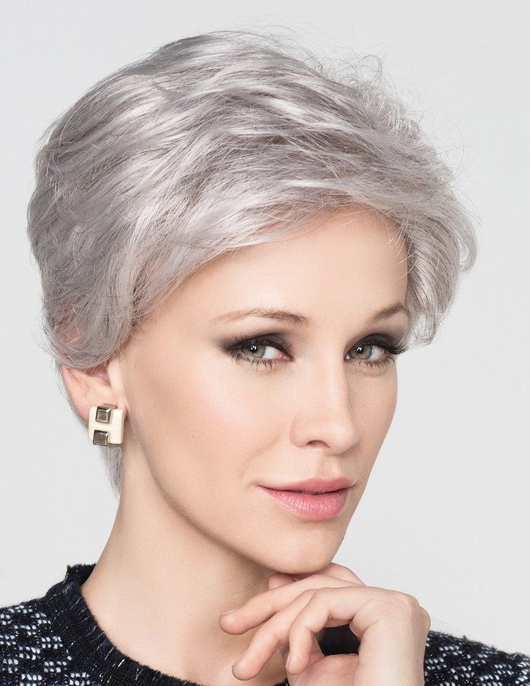 Natural Short Grey Hair Wig For Old Women - Rewigs.com