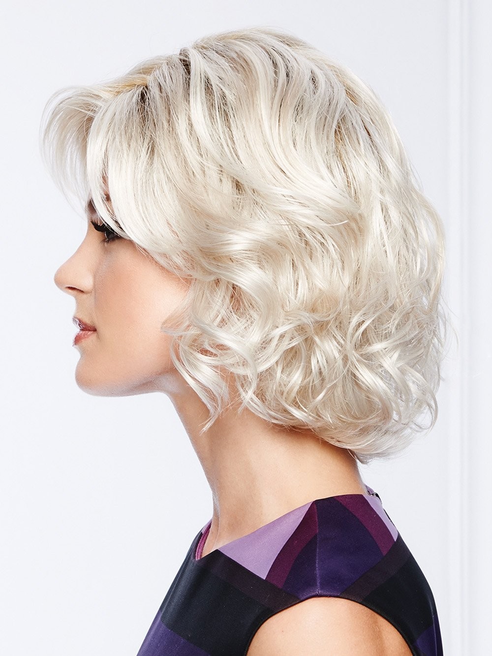 Platinum Blonde Synthetic Lace Front Bob Wavy Wigs, Best Wigs Online