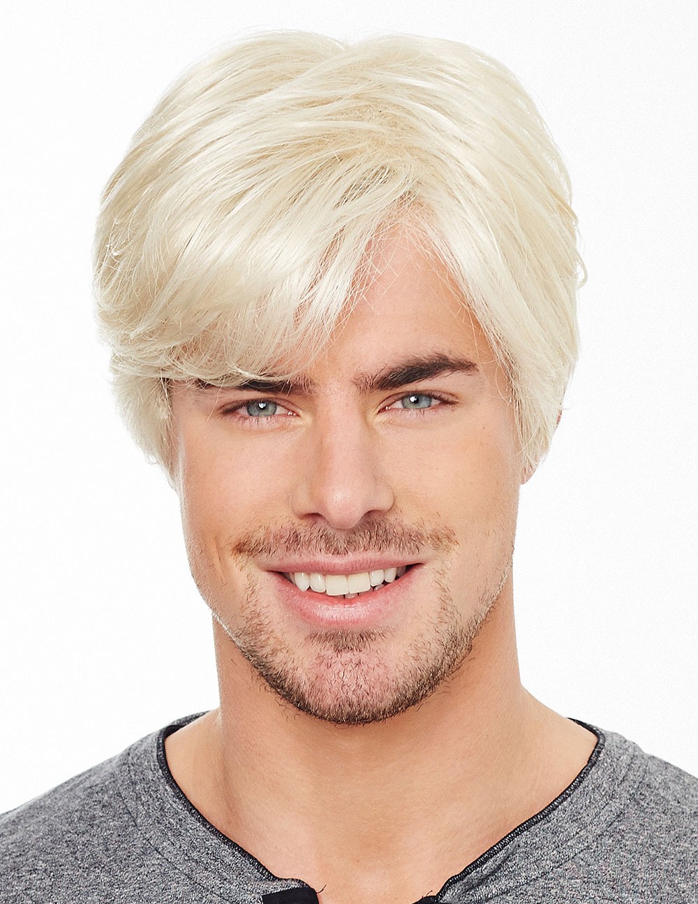 Short Stright With Bangs Lace Front Wigs Hair For Men