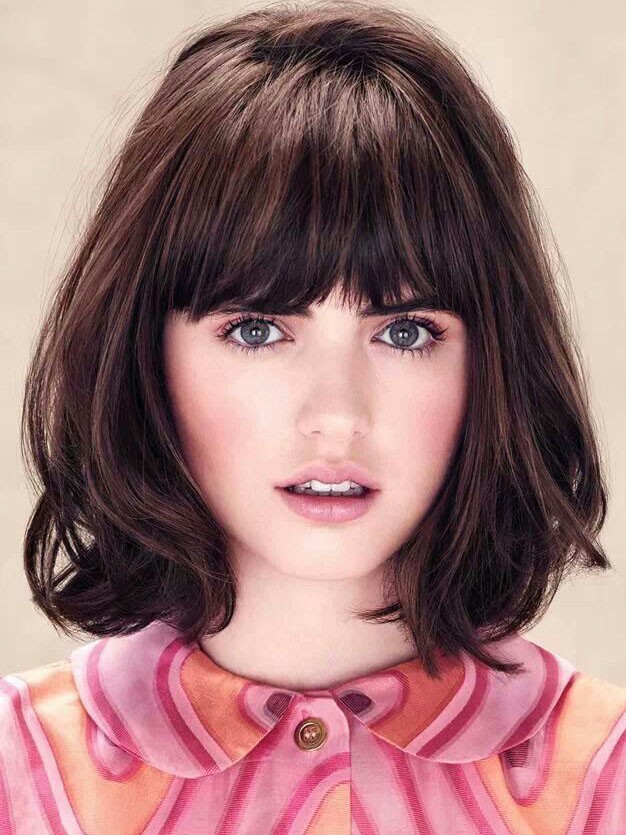 Shoulder Length Young Girl Synthetic Capless Bob Cut Wig ...