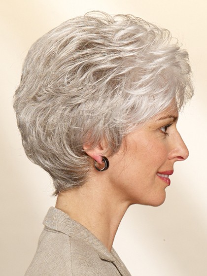 Classic Short Wavy Grey Hair Wigs, Best Wigs Online Sale - Rewigs.com